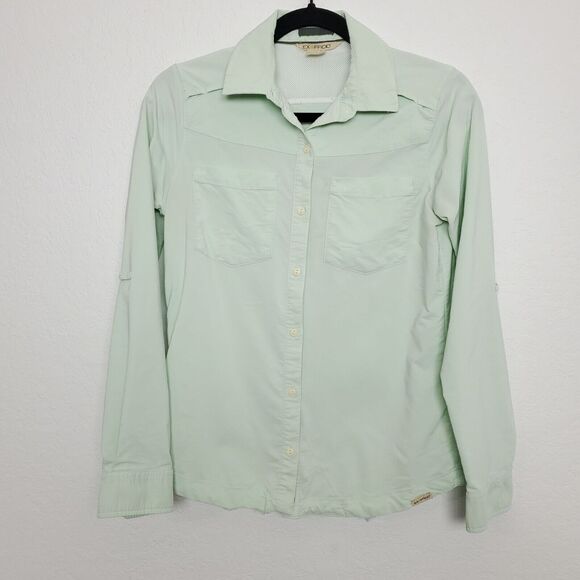 Exofficio Women's Balandra Long-Sleeve Shirt Size S Light Green Hiking FLAW - Picture 1 of 10